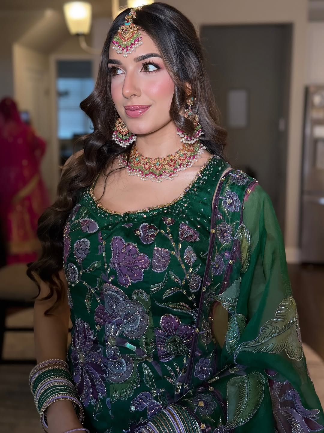 Bridal makeup detail